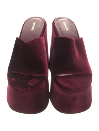 Larroude Velvet Slides