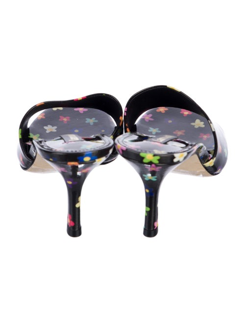 Larroude Patent Leather Printed Slides