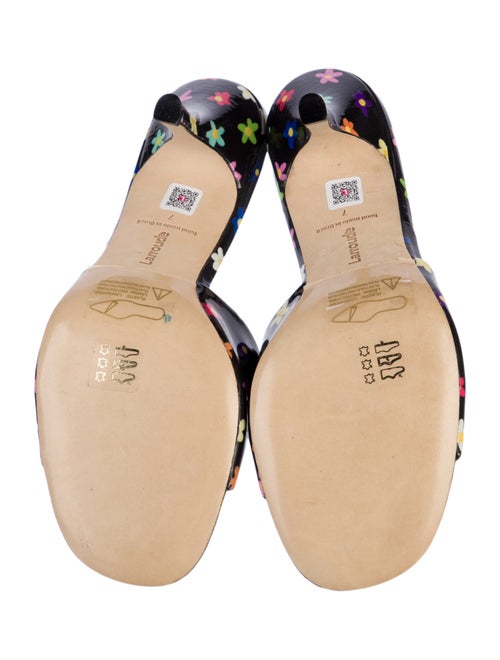 Larroude Patent Leather Printed Slides