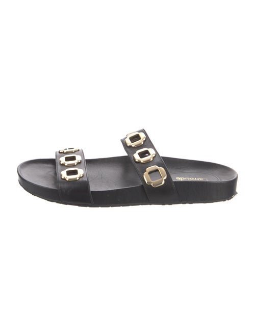 Larroude Leather Slides