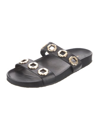 Larroude Leather Slides