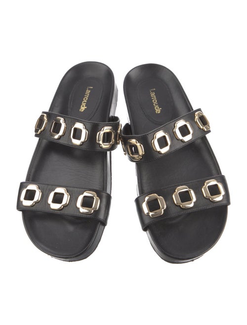 Larroude Leather Slides