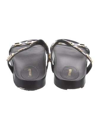 Larroude Leather Slides