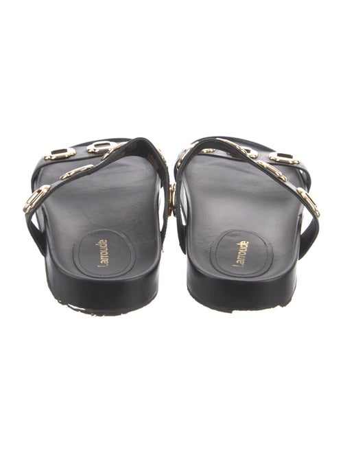 Larroude Leather Slides