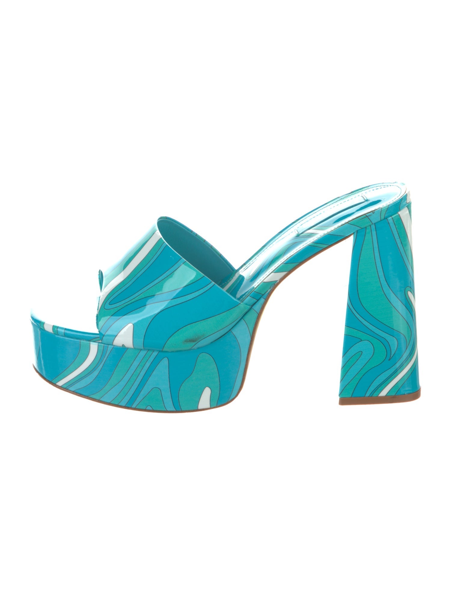 Larroude Patent Leather Slides