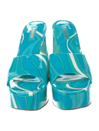 Larroude Patent Leather Slides