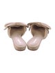Larroude Canvas Ruffle Embellishment Slides