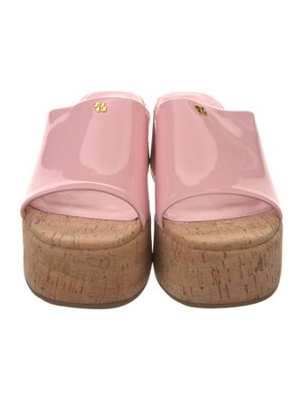 Larroude Patent Leather Slides