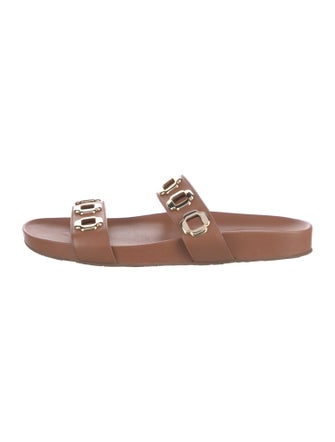 Larroude Leather Slides