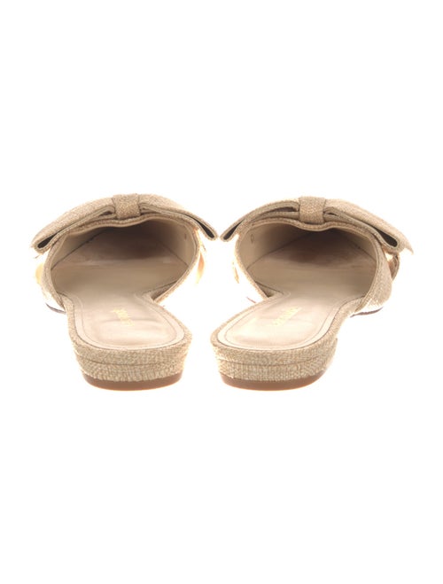 Larroude Raffia Bow Accents Slides