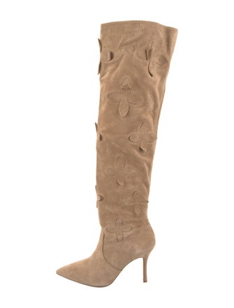 Larroude Suede Slouch Boots