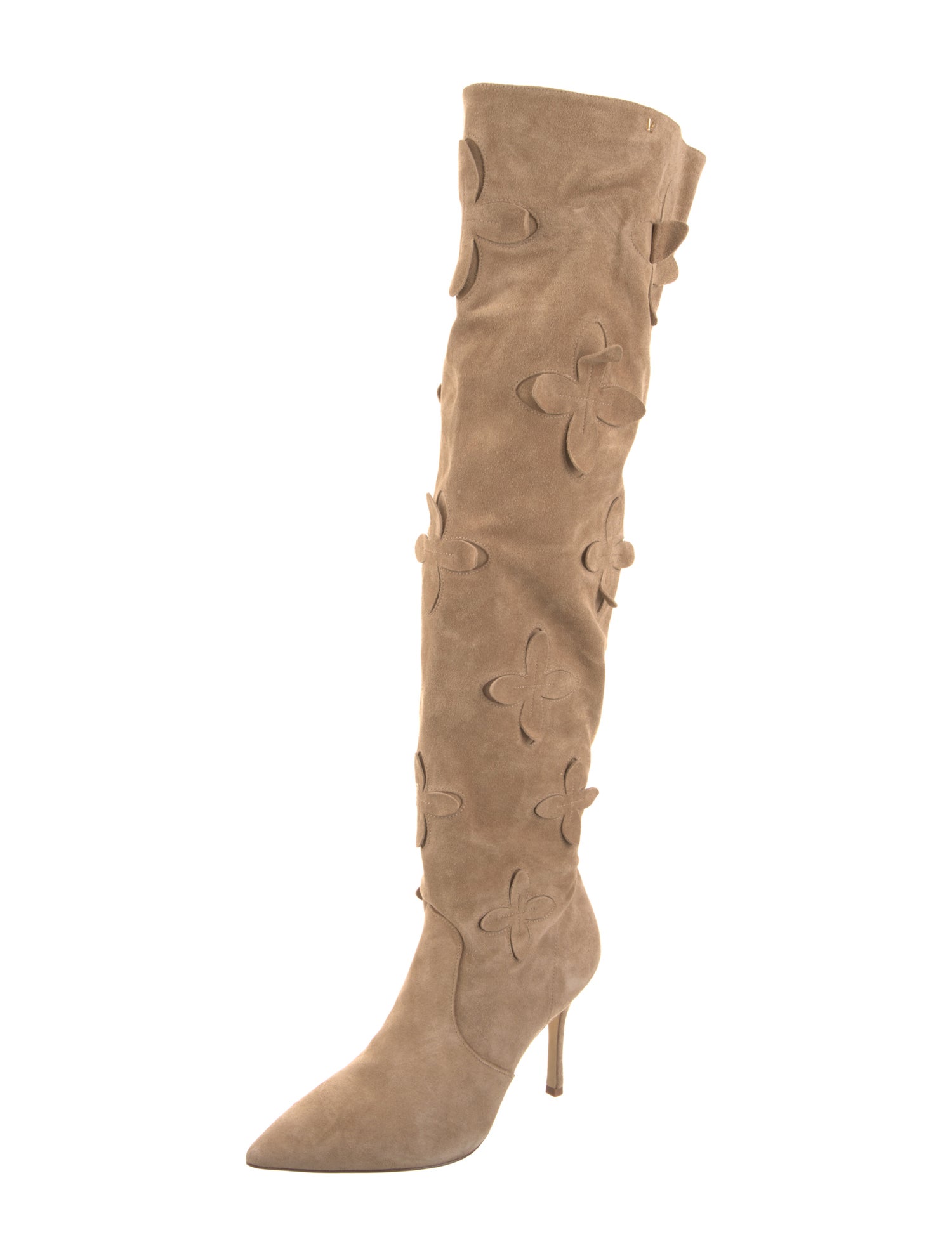 Larroude Suede Slouch Boots
