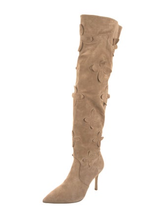 Larroude Suede Slouch Boots