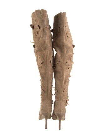 Larroude Suede Slouch Boots