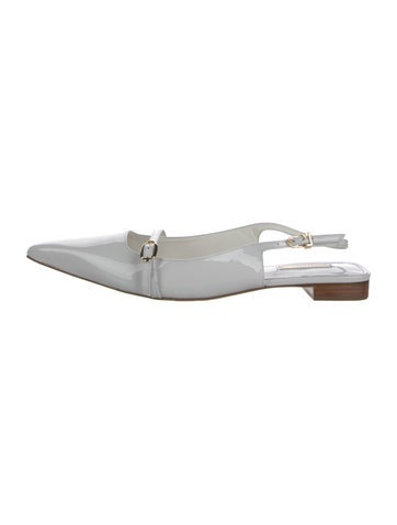 Larroude Flats Patent Leather Slingback 11