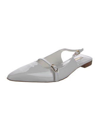 Larroude Patent Leather Slingback Flats