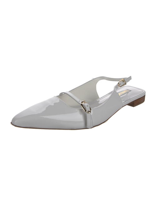 Larroude Patent Leather Slingback Flats