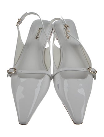 Larroude Patent Leather Slingback Flats