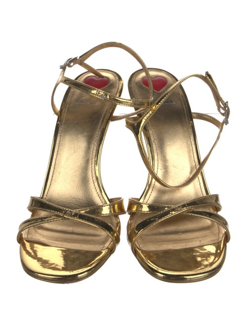 Larroude Patent Leather Slingback Sandals