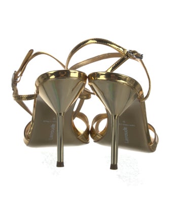 Larroude Patent Leather Slingback Sandals