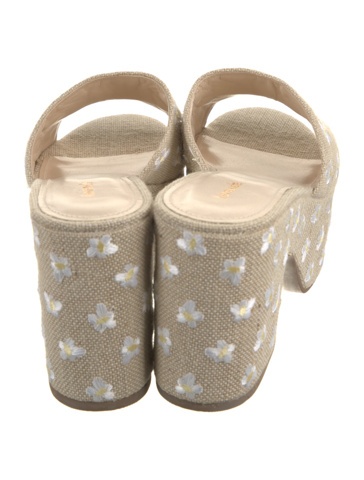 Larroude Canvas Floral Print Slides