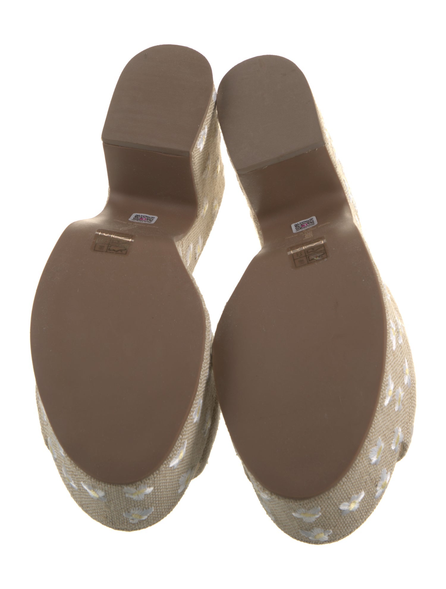 Larroude Canvas Floral Print Slides