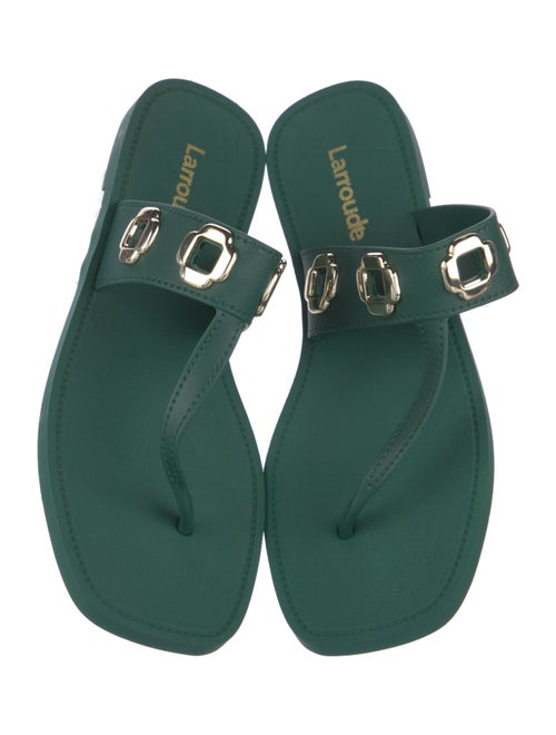 Larroude Leather Slides