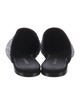 Larroude Suede Crystal Embellishments Mules