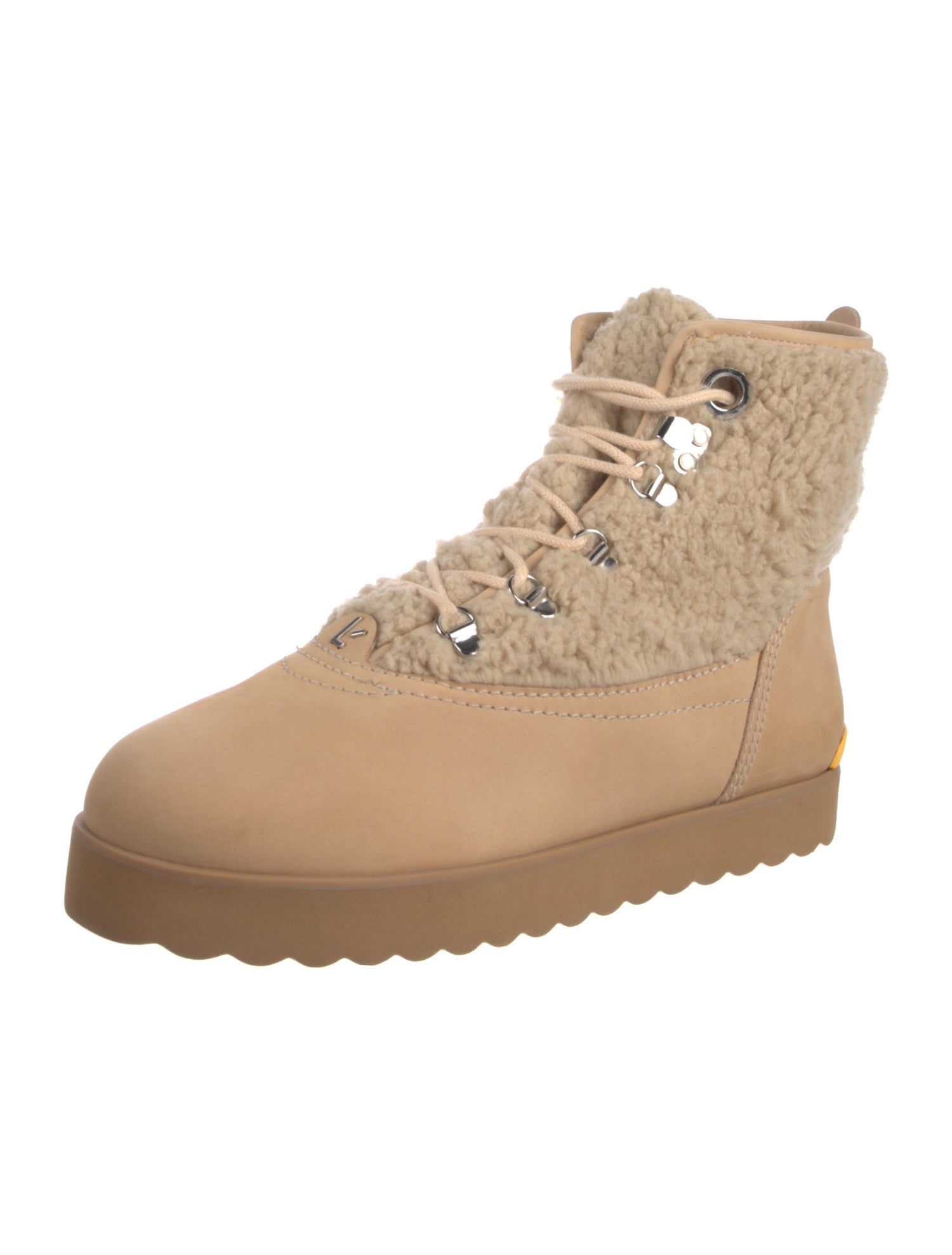 Larroude Leather Combat Boots