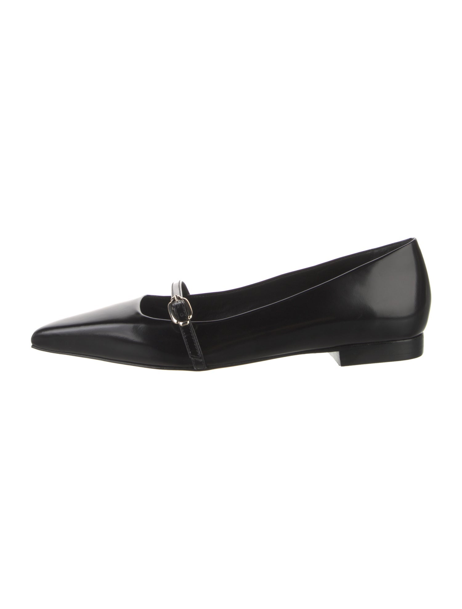Larroude Leather Mary Jane Flats