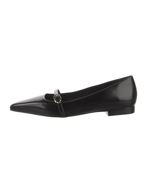 Larroude Leather Mary Jane Flats