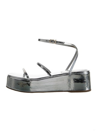 Larroude Patent Leather Sandals