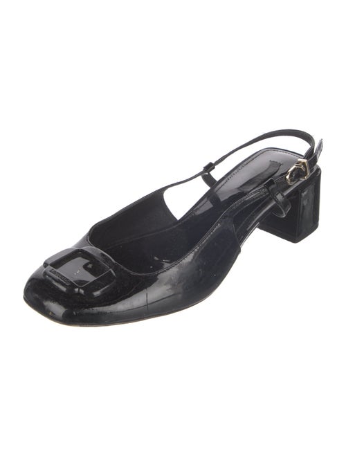 Larroude Patent Leather Slingback Pumps