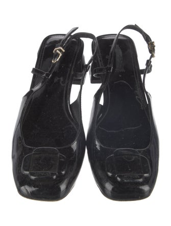 Larroude Patent Leather Slingback Pumps