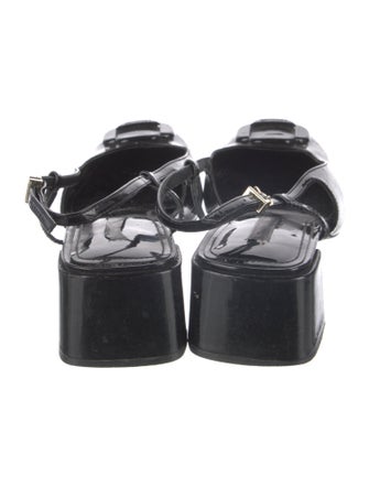 Larroude Patent Leather Slingback Pumps