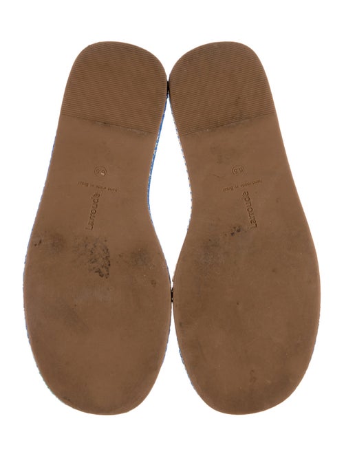 Larroude Straw Striped Slides