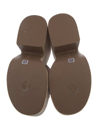 Larroude Canvas Plaid Print Slides