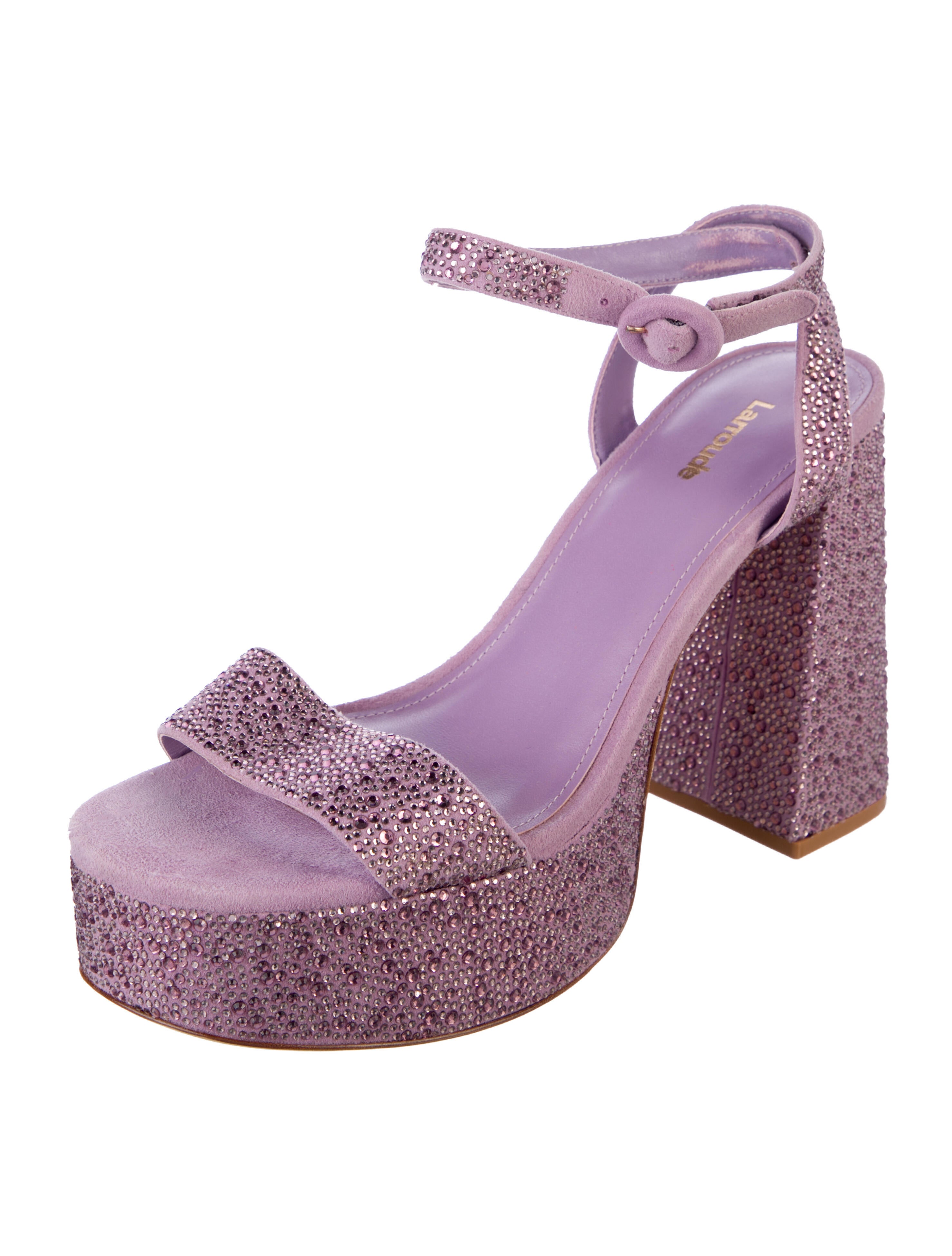 Larroude Suede Colorblock Pattern Slingback Pumps