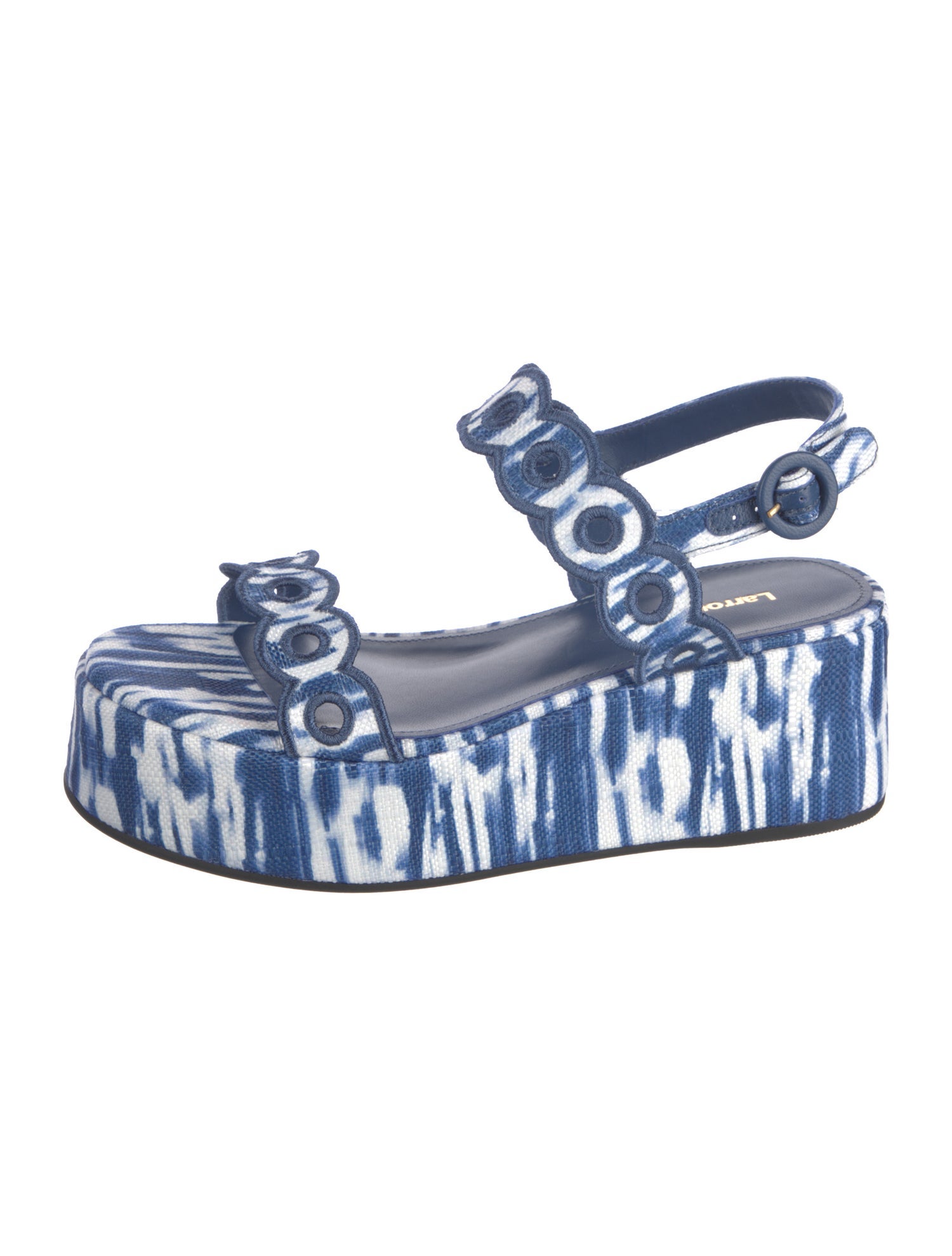 Larroude Canvas Tie-Dye Print Sandals