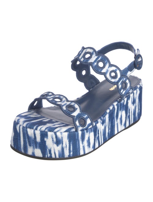 Larroude Canvas Tie-Dye Print Sandals