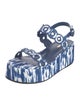 Larroude Canvas Tie-Dye Print Sandals