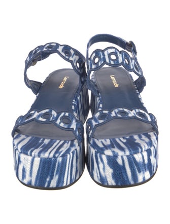 Larroude Canvas Tie-Dye Print Sandals