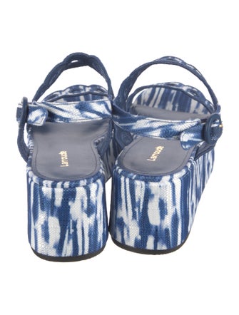 Larroude Canvas Tie-Dye Print Sandals