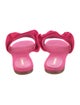 Larroude Canvas Ruffle Embellishment Slides