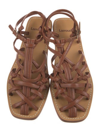 Larroude Leather Gladiator Sandals
