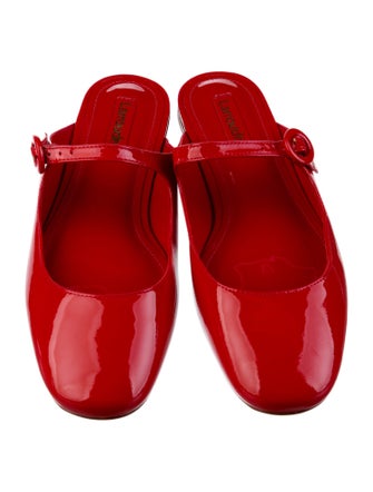 Larroude Patent Leather Mules