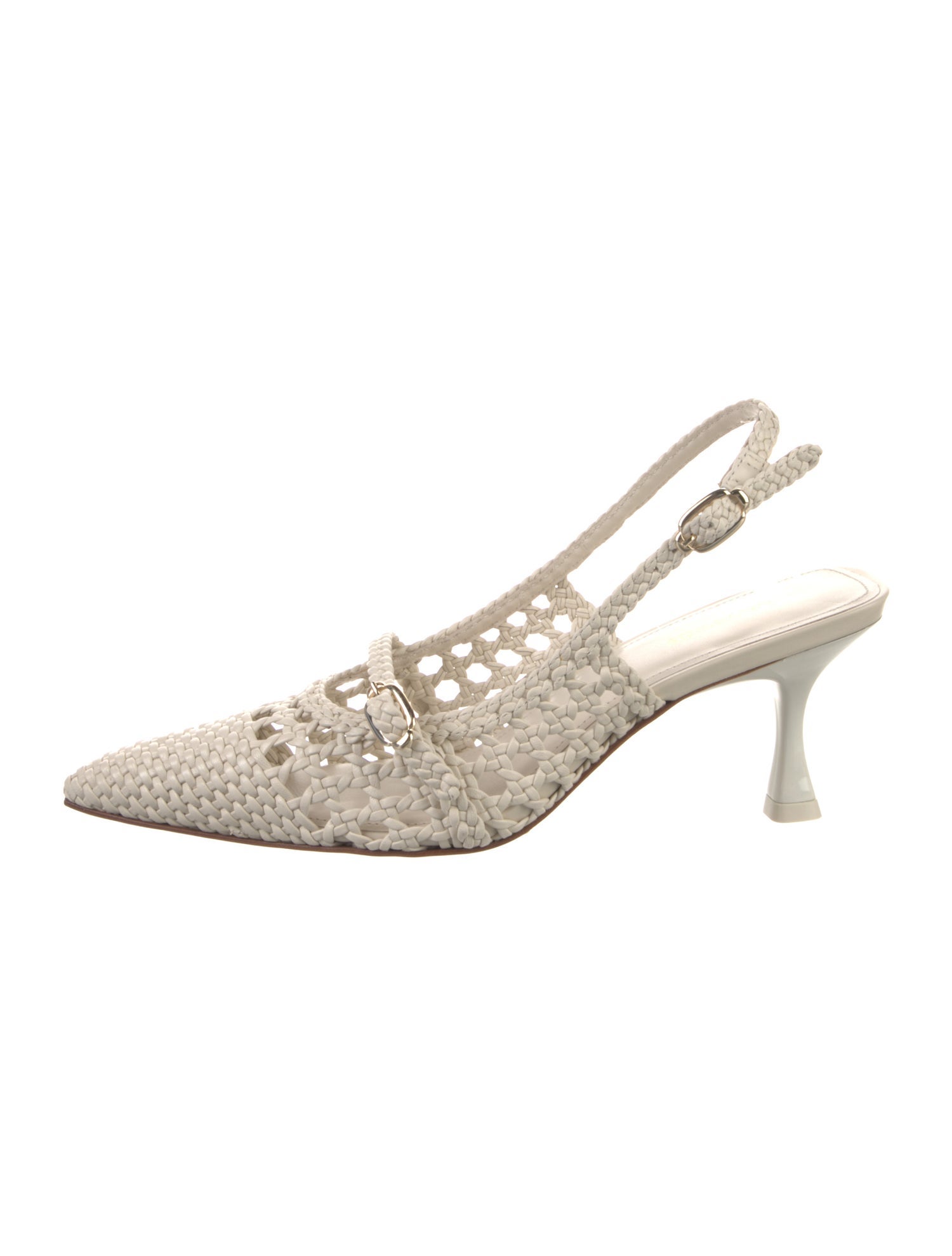 Larroude Leather Slingback Pumps