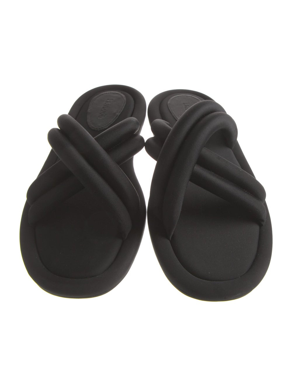 Larroude Slides Black Crossover Straps - image 3