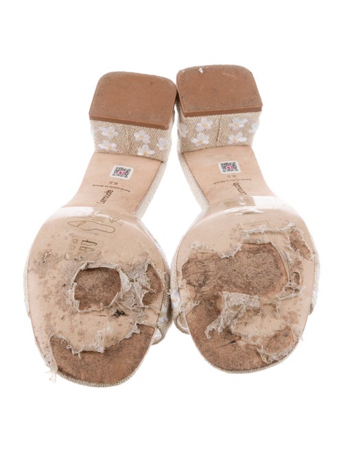 Larroude Canvas Floral Print Slides