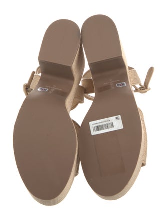 Larroude Raffia Sandals